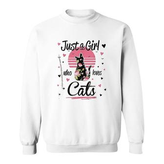 Cat Design Just A Girl Who Loves Cats Sweatshirt | Mazezy