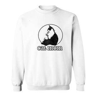 Cat Mom Tuxedo Cat Sweatshirt | Mazezy