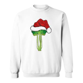 Celery Lover Gift Santa Hat Celery Christmas Raglan Baseball Tee Sweatshirt | Mazezy
