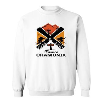 Chamonix Ski Skiing Snowboard Accessories Sweatshirt | Mazezy