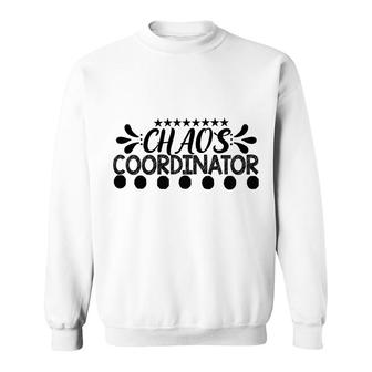 Chaos Coordinator Sarcasm Black Graphic Sweatshirt - Thegiftio UK