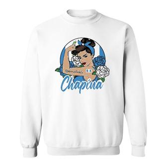 Chapina Guatemala Girl Guatemalan Mujer Guatemalteca Flag Sweatshirt | Mazezy UK
