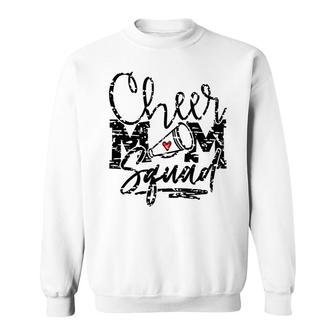 Cheer Mom Mothers Day Cheer Mom Squad Grunge Pattern Sport Mom Sweatshirt - Thegiftio
