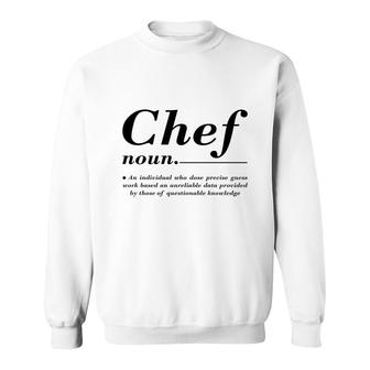 Chef Definition Profession Job Career Definition Sweatshirt - Thegiftio UK