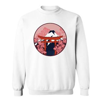 Cherry Blossom Woodblock Japanese Art Japan Sweatshirt | Mazezy
