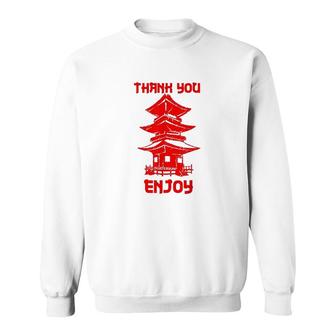 Chinese Take Out Thank You Enjoy Funny Halloween Costume Sweatshirt - Seseable