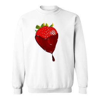 Chocolate Covered Strawberry Life In Chocolate Sweatshirt | Mazezy