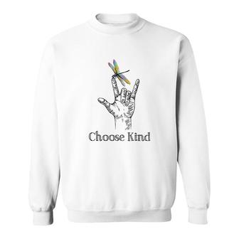 Choose Kind Dragonfly I Love You Sweatshirt | Mazezy