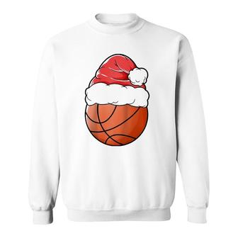 Christmas Basketballer Sport Xmas Christmas Basketball Raglan Baseball Tee Sweatshirt | Mazezy
