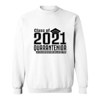 Class Of 2021 Quarantenior Funny Graduate Sweatshirt | Mazezy