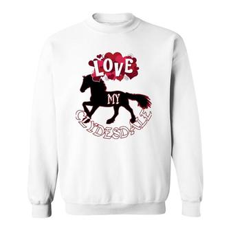 Clydesdale Horse Design For Lovers Of Clydesdales Sweatshirt | Mazezy