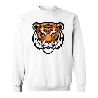 Cool Bengal Tiger Looking Straight Birthday New Year Sweatshirt | Mazezy