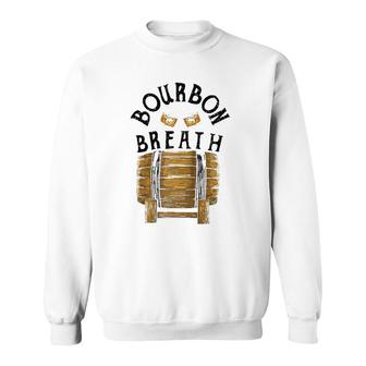 Cool Bourbon Breath Funny Glass Whiskey Lover Drinker Gift Raglan Baseball Tee Sweatshirt | Mazezy UK