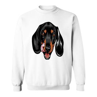 Cool Dachshund Dog Face Gift Sweatshirt | Mazezy