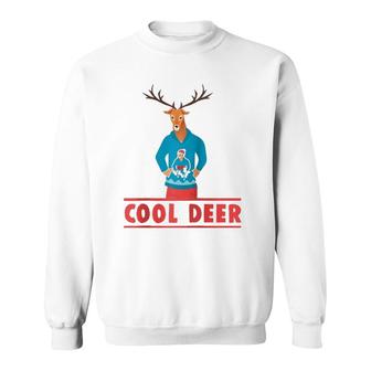 Cool Deer Reindeer 2022 Merry Christmas Xmas New Year Gift Raglan Baseball Tee Sweatshirt | Mazezy