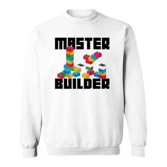 Cool Master Builder Funny Building Blocks Gift Men Women Sweatshirt | Mazezy
