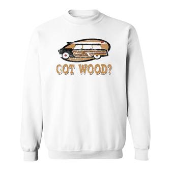 Cool Woody Wagon Hot Rod Surfer Sweatshirt | Mazezy