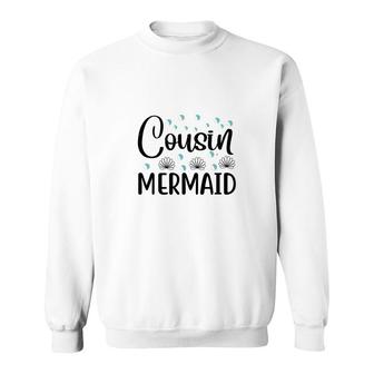 Counsin Black Mermaid Mermaid Matching Family Sweatshirt - Thegiftio UK