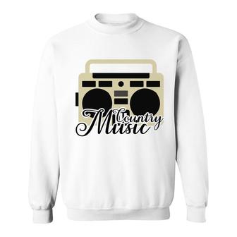 Country Music Lover I Love Stereo Design Awesome Sweatshirt - Thegiftio