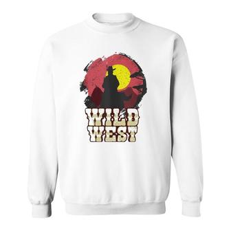 Cowboy Wild West Western Country Saddle Gift Sweatshirt | Mazezy