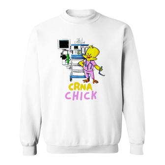Crna Gift Appreciation Cute Crna Chick Nurse Sweatshirt | Mazezy