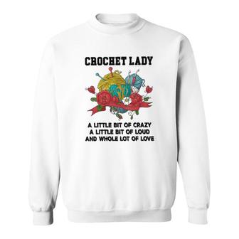 Crochet And Knitting Lady Sweatshirt | Mazezy