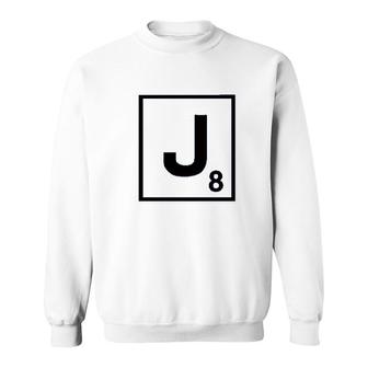 Custom Graphic J Scrabble Initial Monogram Letter J Cotton Sweatshirt - Thegiftio UK