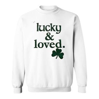 Custom Kingdom Lucky And Loved Irish Shamrock Sweatshirt - Thegiftio UK