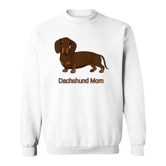 Cute Chocolate Dachshund Mom Sweatshirt | Mazezy