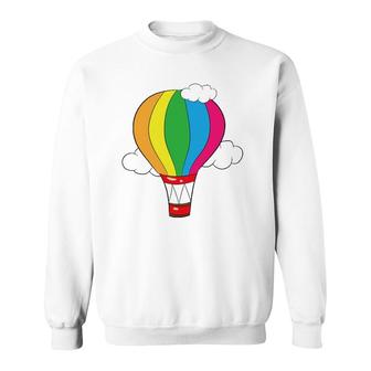 Cute Hot Air Balloon Sweatshirt | Mazezy