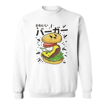 Cute Japanese Burger Kawaii Food Lover Sweatshirt | Mazezy DE