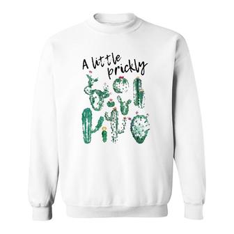 Cute Ladies Cactus Succulent Little Prickly Tee Youth Womens Sweatshirt | Mazezy