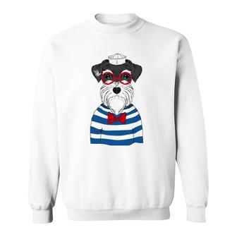 Cute Schnauzer Sailor Dog Unisex Sweatshirt | Mazezy