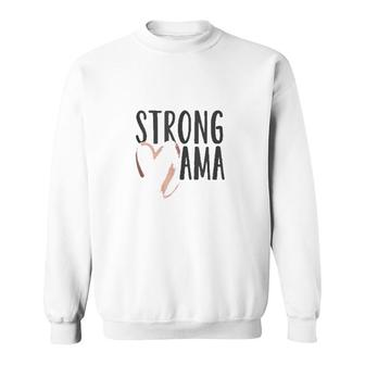 Cute Strong Mother Mom Mother Mommy Mama Rose Gold Heart Sweatshirt | Mazezy