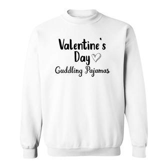 Cute Valentine's Day Cuddling Pajamas For Relaxing In The Pjs Sweatshirt | Mazezy