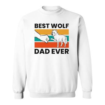 Cute Wolf Best Wolf Dad Ever Sweatshirt | Mazezy