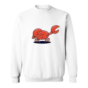 Dab Crab Dabbing Crab Cartoon Funny Sweatshirt | Mazezy
