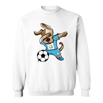 Dabbing Dog Guatemala Soccer Guatemalan Flag Football Lovers Sweatshirt | Mazezy
