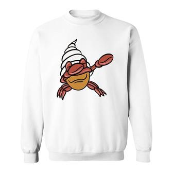 Dabbing Hermit Crab Dab Dance Funny Animal Sweatshirt | Mazezy