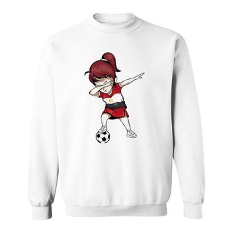 Dabbing Soccer Girl Egypt Jersey  - Egyptian Football Sweatshirt