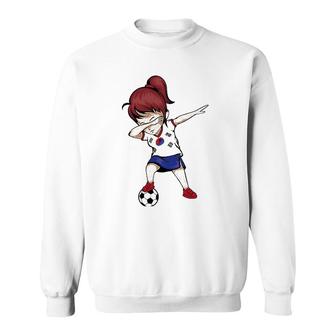 Dabbing Soccer Girl South Korea Jersey Korean Football Sweatshirt | Mazezy