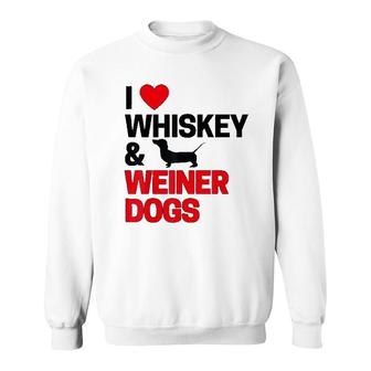 Dachshund Gifts I Love Whiskey Lovers Sweatshirt | Mazezy