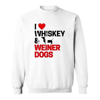 Dachshund Gifts I Love Whiskey Sweatshirt | Mazezy