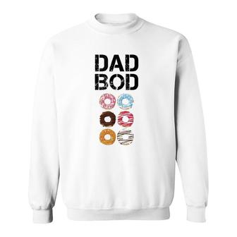 Dad Bod Tanks Funny Donut Six Pack Daddy Gym Gift Sweatshirt | Mazezy