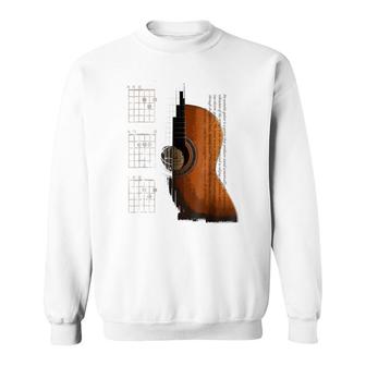 Dad Chords Acoustic Guitar Sweatshirt - Thegiftio