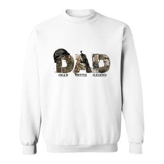 Dad Veteran Man Legend Man Myth Legend Fathers Day Sweatshirt - Thegiftio