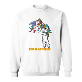 Dadacorn Unicorn Dad For A Family Daddy Father's Day Sweatshirt | Mazezy