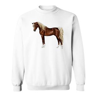 Dark Chestnut Flaxen Mane Egyptian Arabian Horse Gift Premium Sweatshirt | Mazezy