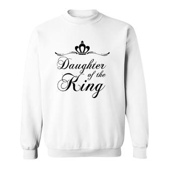 Daughter Of The King Vintage Crown Christian Sweatshirt - Seseable
