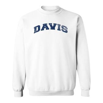 Davis California Varsity Style Vintage Grey Sweatshirt | Mazezy